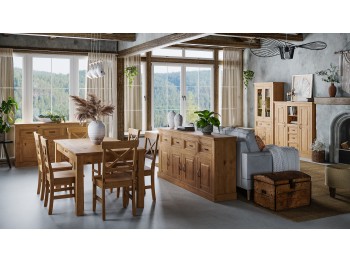 Estilo Rústico Europeu: decoração com móveis de madeira